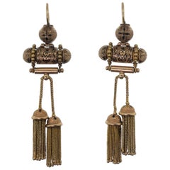 Victorian Enamel Gold Earrings