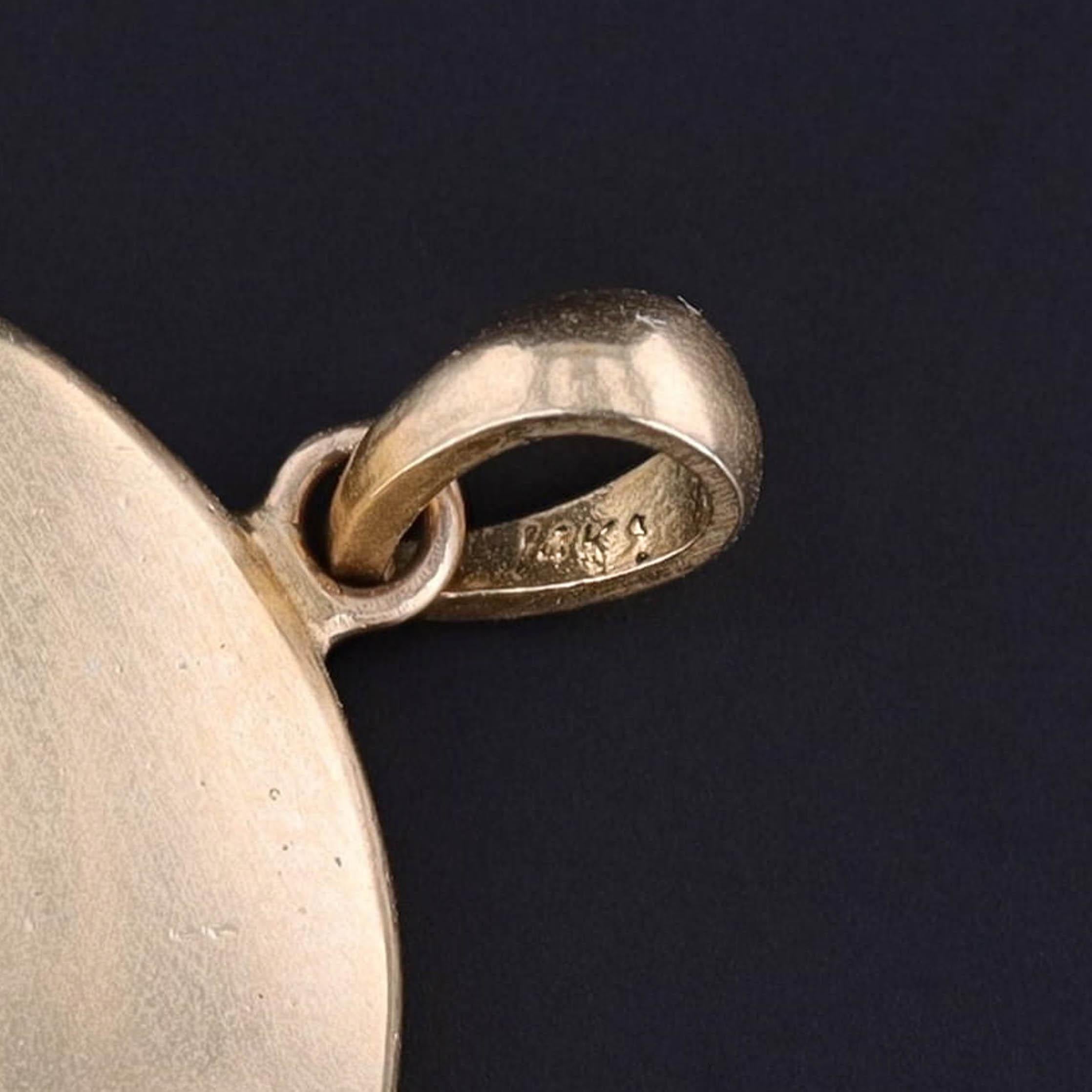 Perlina Mano smaltata vittoriana con ciondolo di perle in oro 14k in vendita