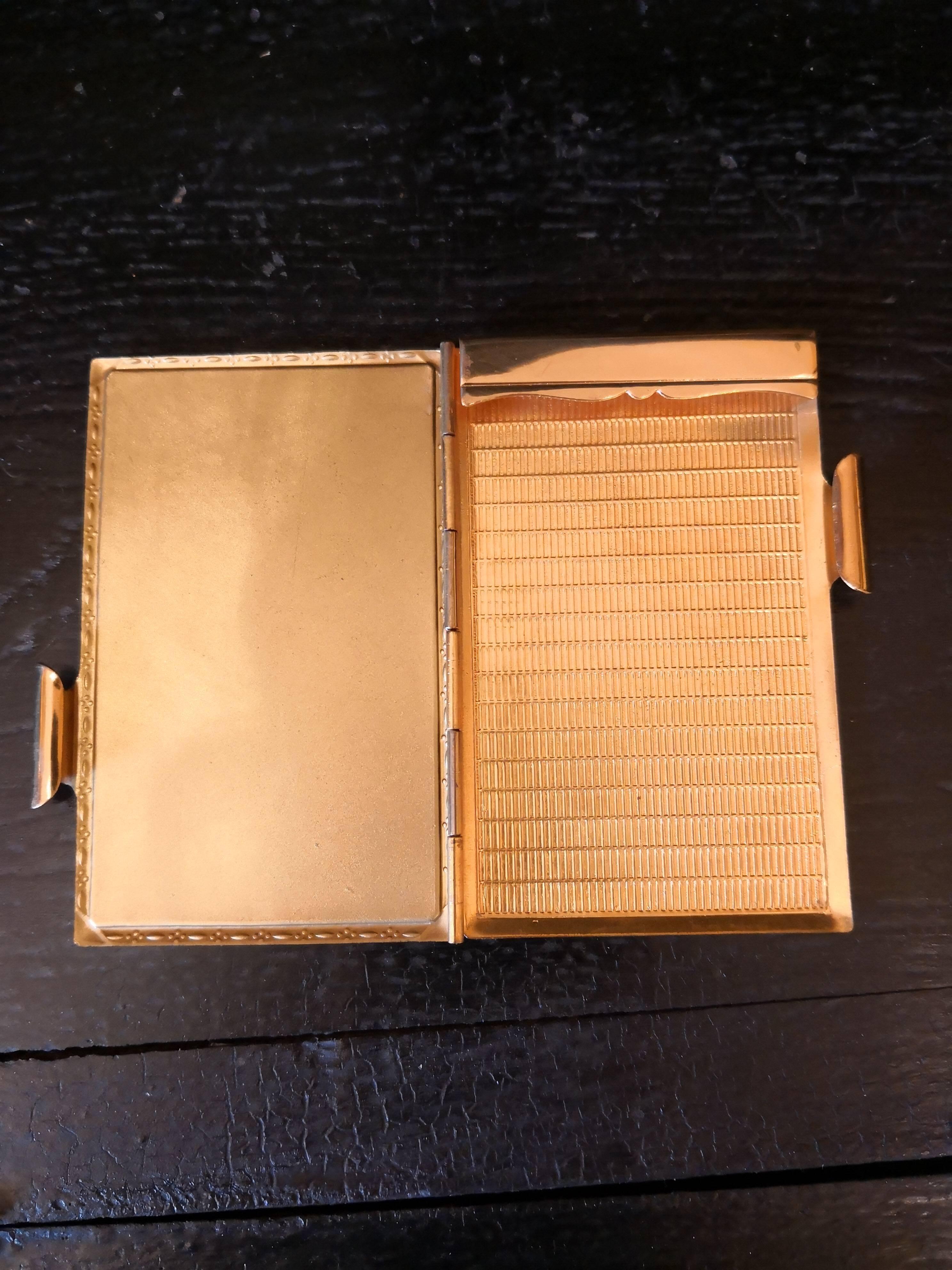 British Victorian Enameled Gilded Notebook