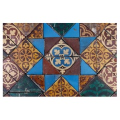 Victorian Encaustic ‘Maw’ Tile Floor Panel