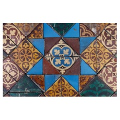 Victorian Encaustic ‘Maw’ Tile Floor Panel