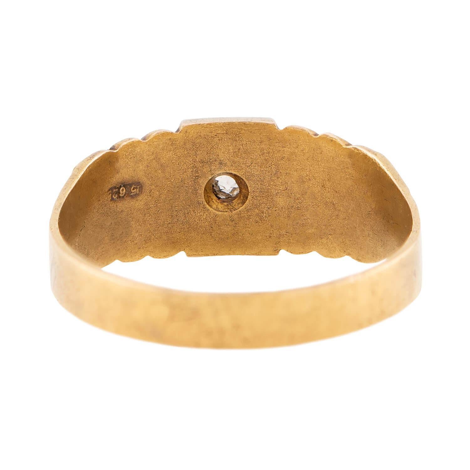Women's Victorian English 15k Diamond and Pearl Ring For Sale
