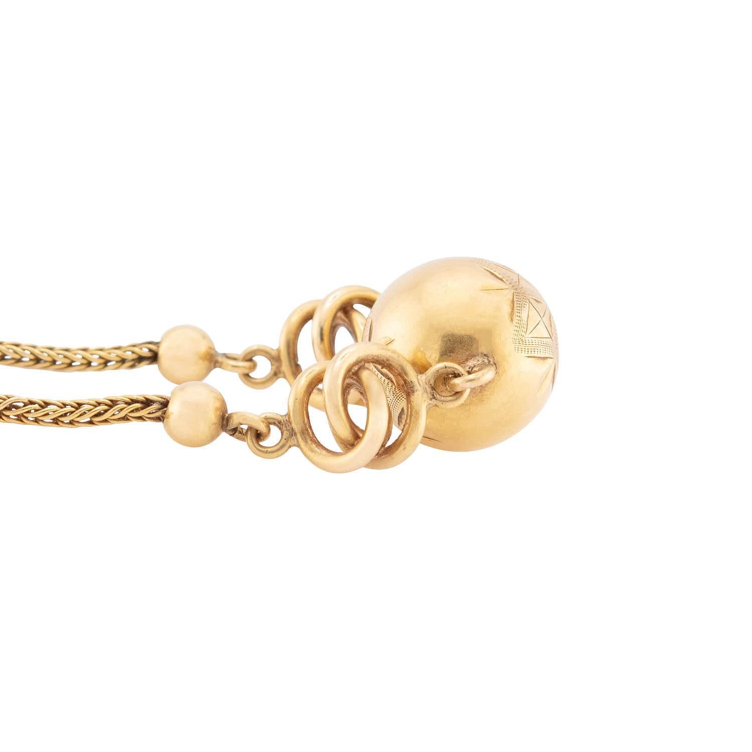 Victorian English 18k Love Knot-Motif Necklace In Good Condition For Sale In Narberth, PA
