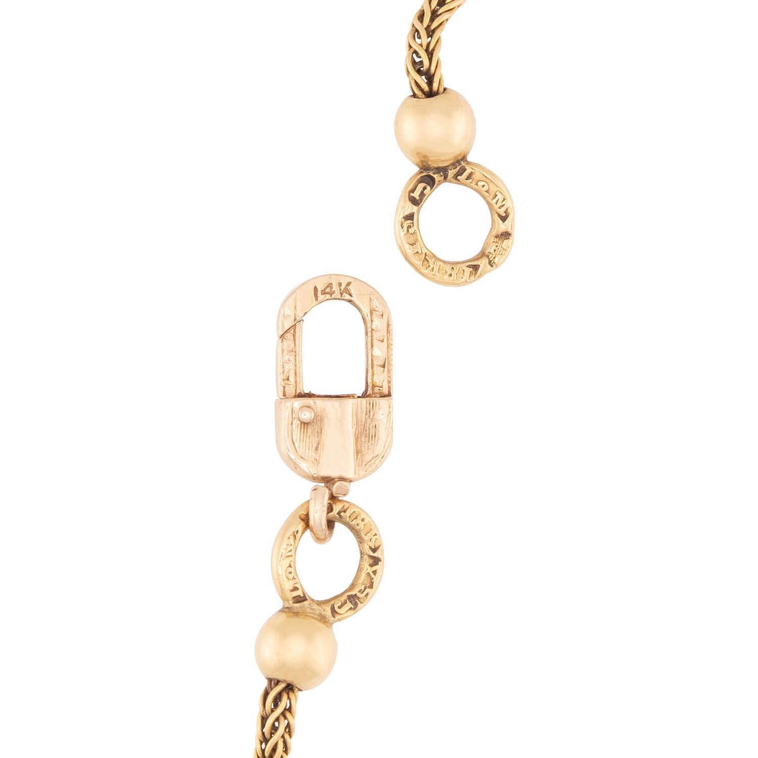 Victorian English 18k Love Knot-Motif Necklace For Sale 1
