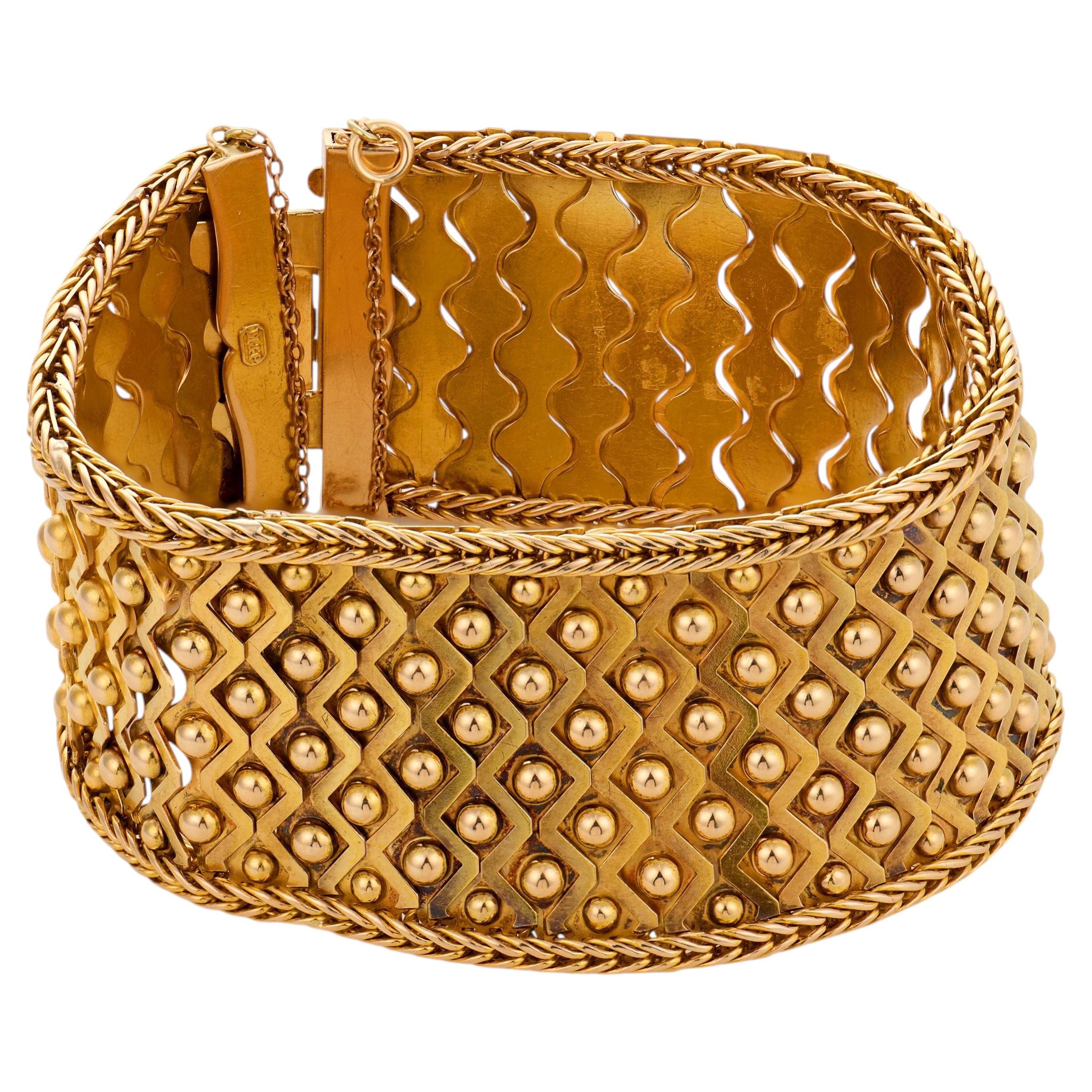 Bracciale vittoriano in oro giallo 18 carati