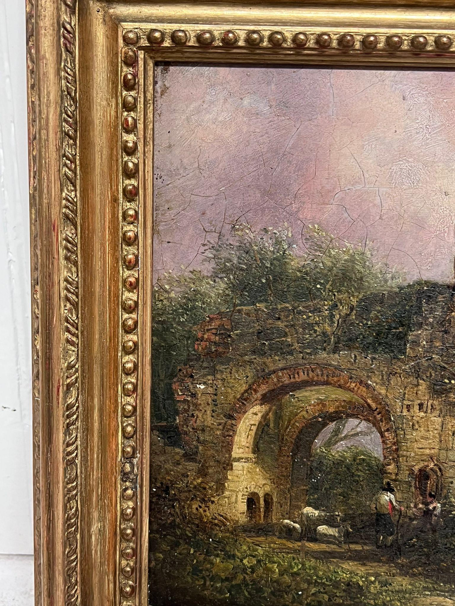 'Castle Rising'
Artista inglese, metà del XIX secolo
olio su tela, incorniciato in una cornice dorata. 
incorniciato: 13,5 x 17,5 pollici
tela: 10 x 14 pollici
provenienza: collezione privata, Inghilterra
condizioni: ottime e solide condizioni 