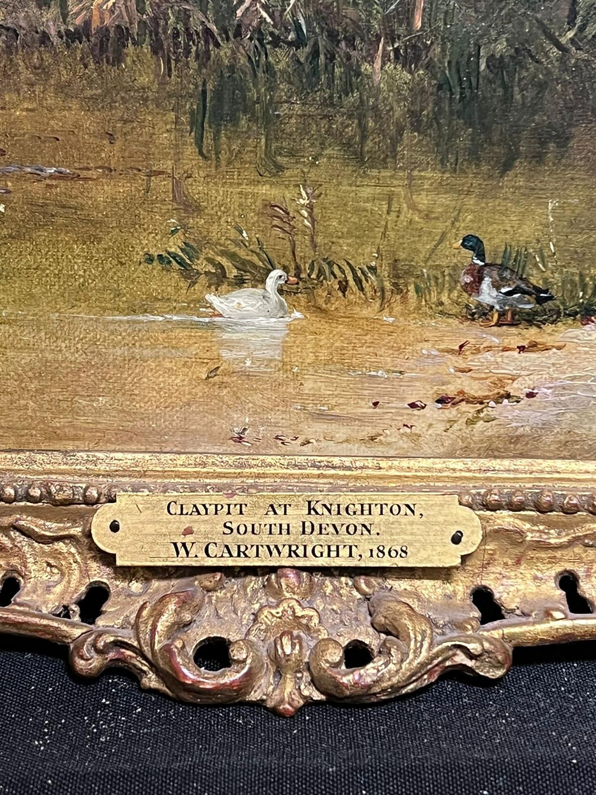 Fine Victorian Oil Painting The Village Duck Pond Signed & Dated 1860's For Sale 3