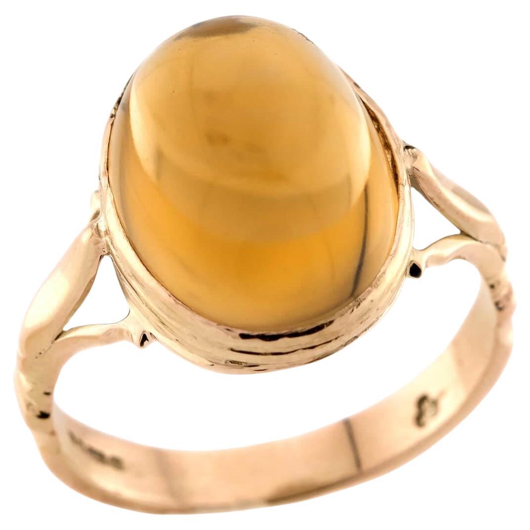 Victorian English 9k Citrine Ring en venta