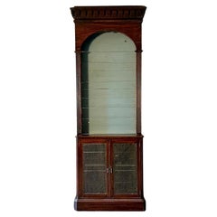 Antique Victorian English Bookcase with Caned Doors