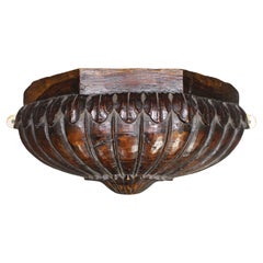 Victorian English Carved Oak Wall Bracket