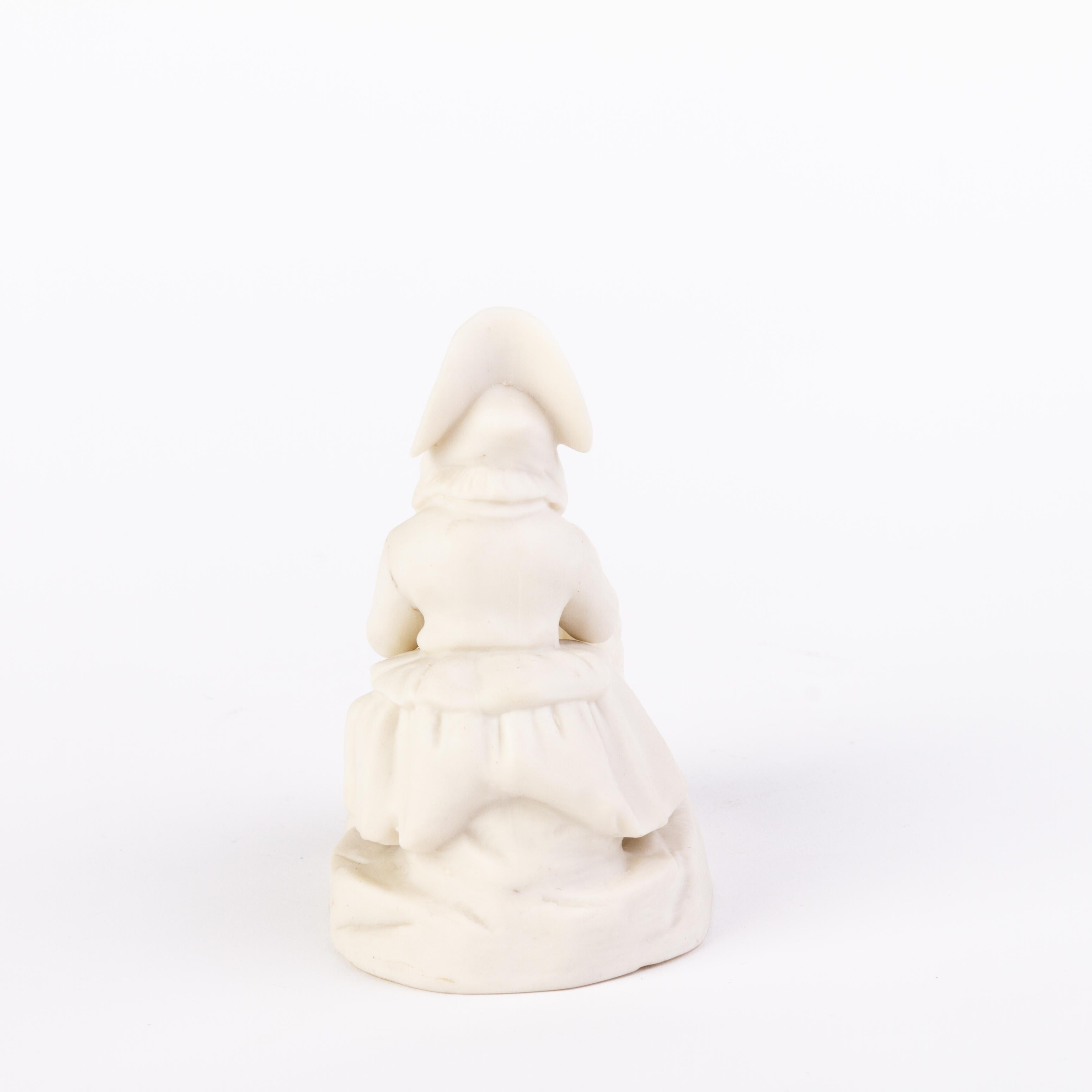 Victorian English Copeland Parian Ware Statue Match Holder 19th Century In Good Condition For Sale In Nottingham, GB