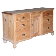 Victorian English Country Pine Sideboard
