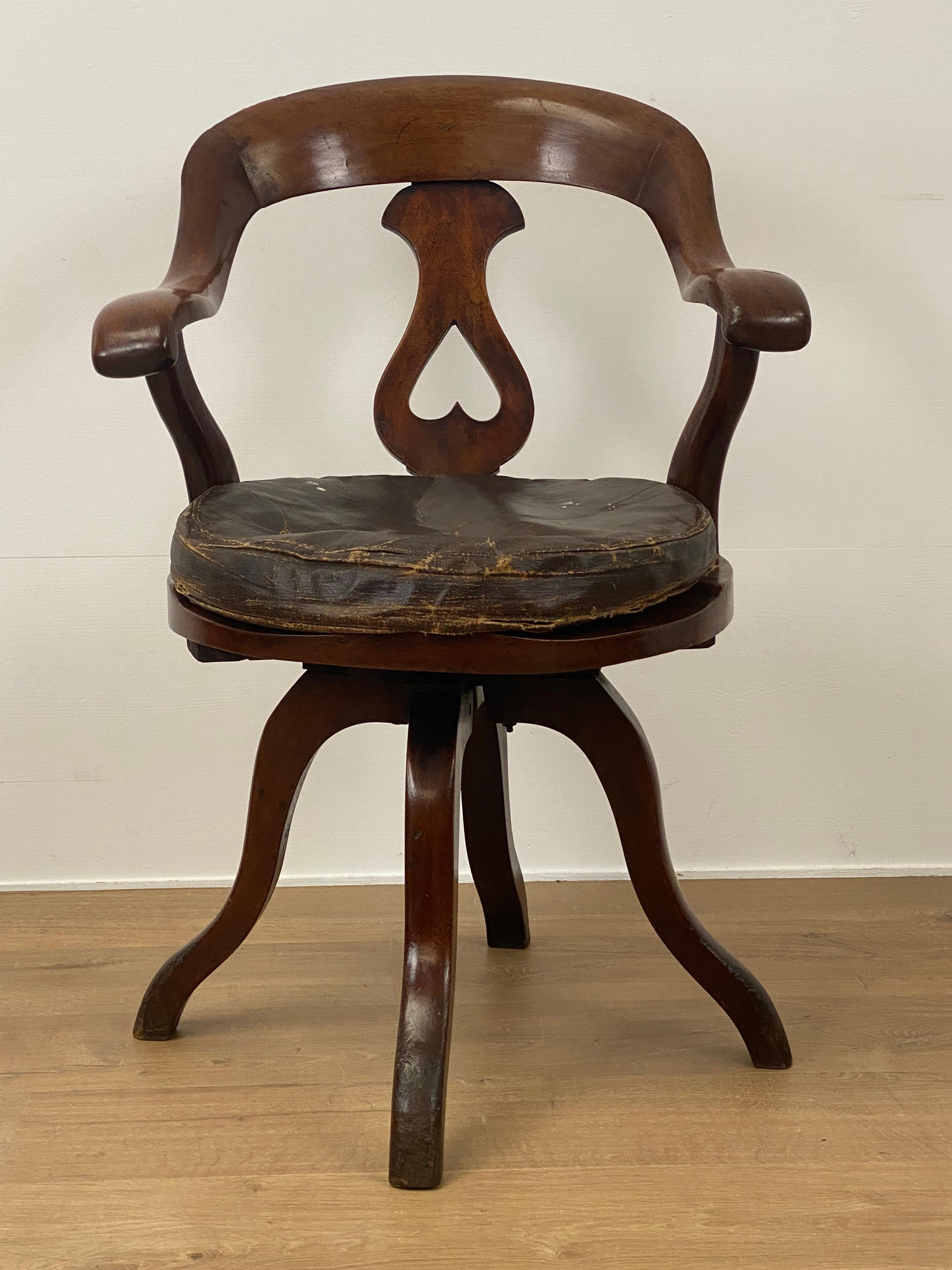 British Victorian  English Desk Chair For Sale