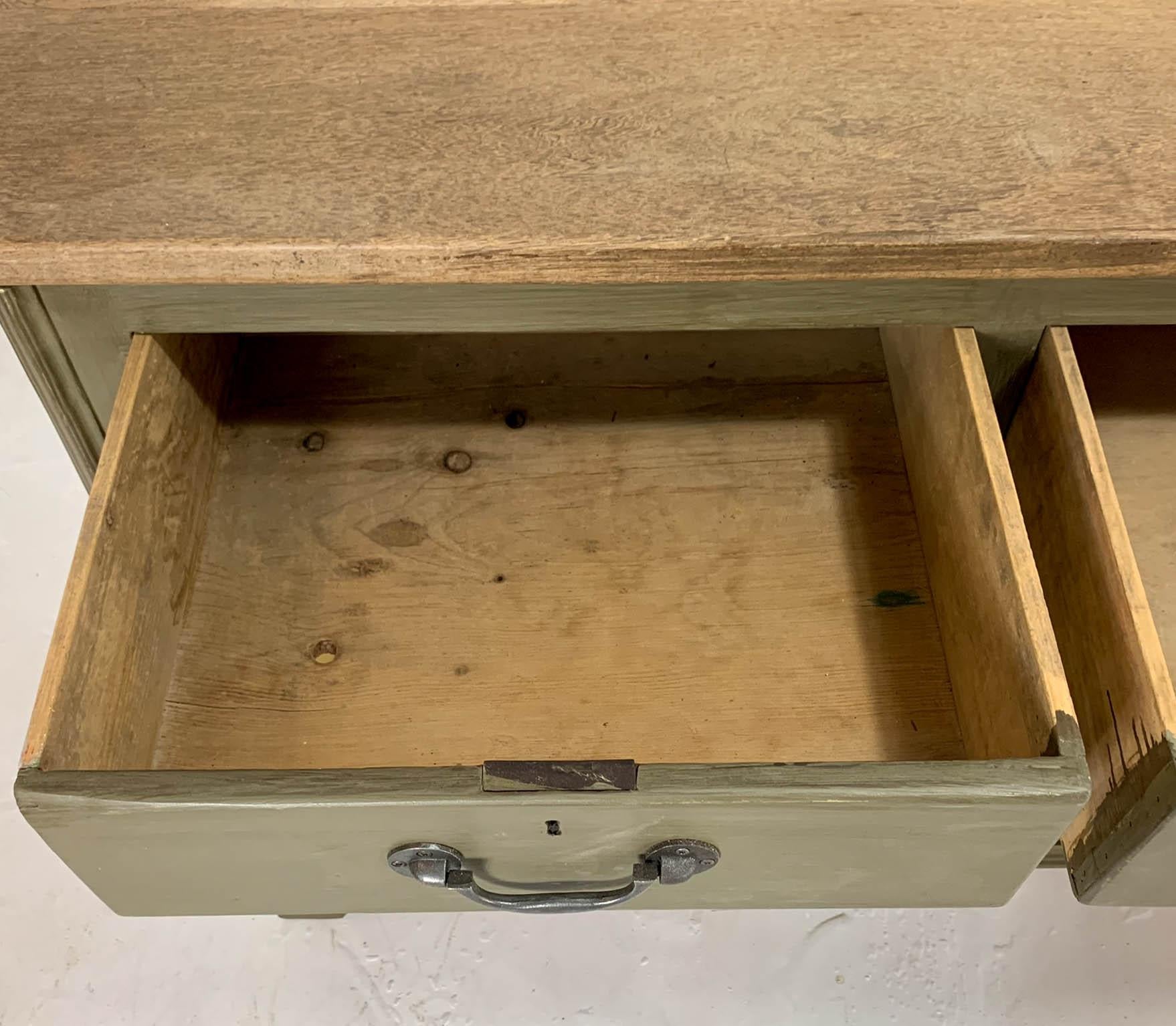 Victorian English Dresser Base Sideboard Credenza Potting Board Server Table 6