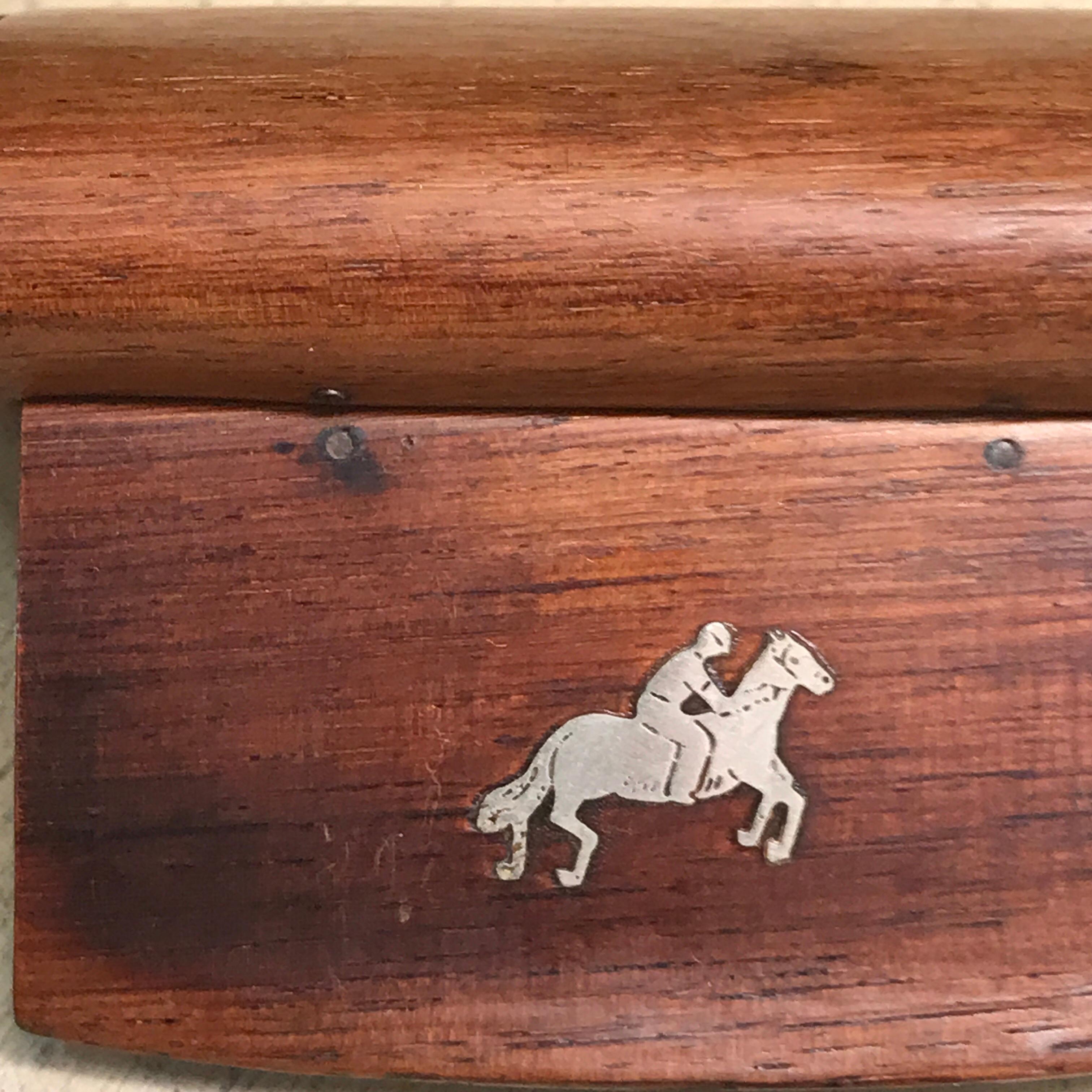 Carved Victorian English Equestrian Motif Snuff Box