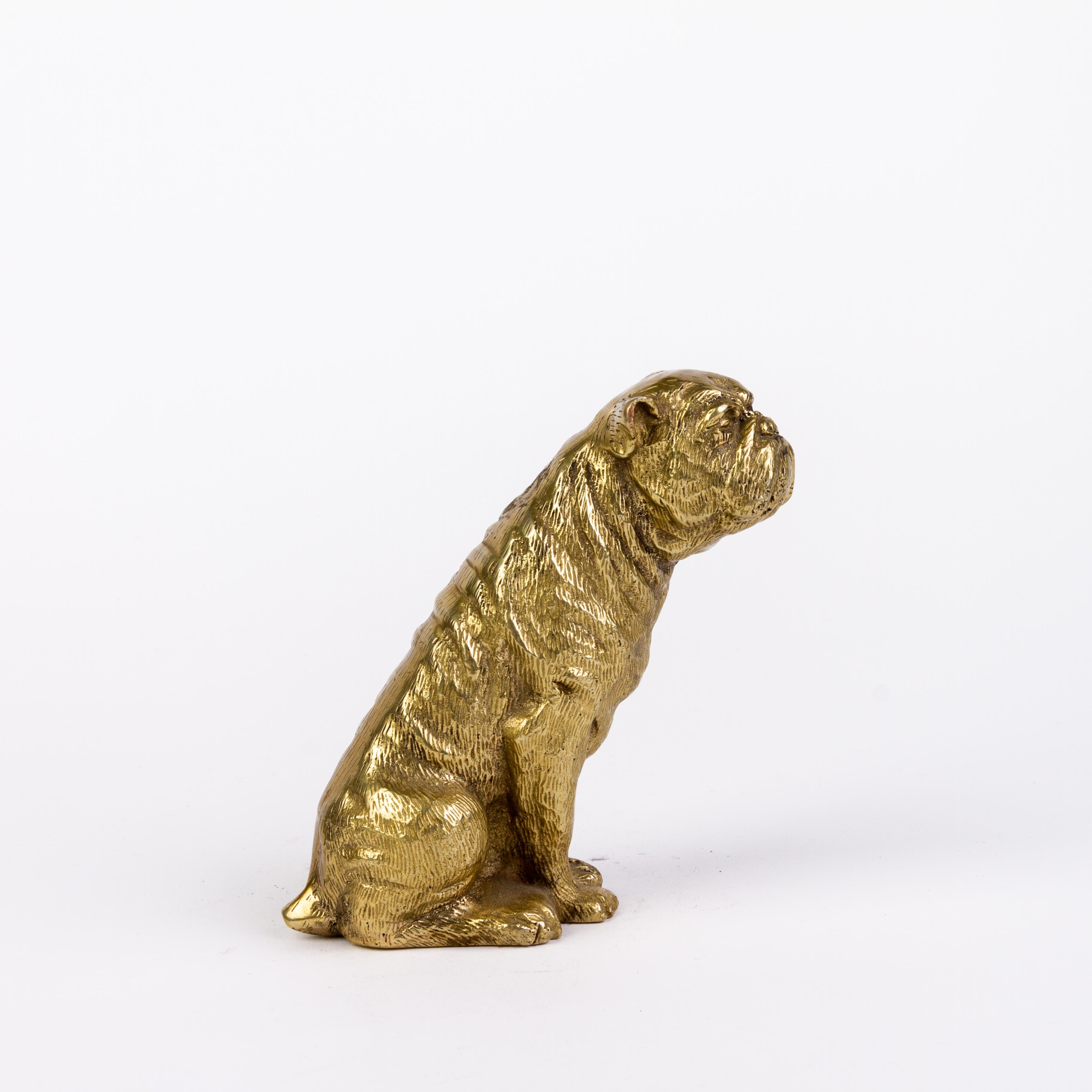 Victorian English Fine Brass Sculpture of a Bulldog 19th Century 
Good condition
From a private collection.
Free international shipping.