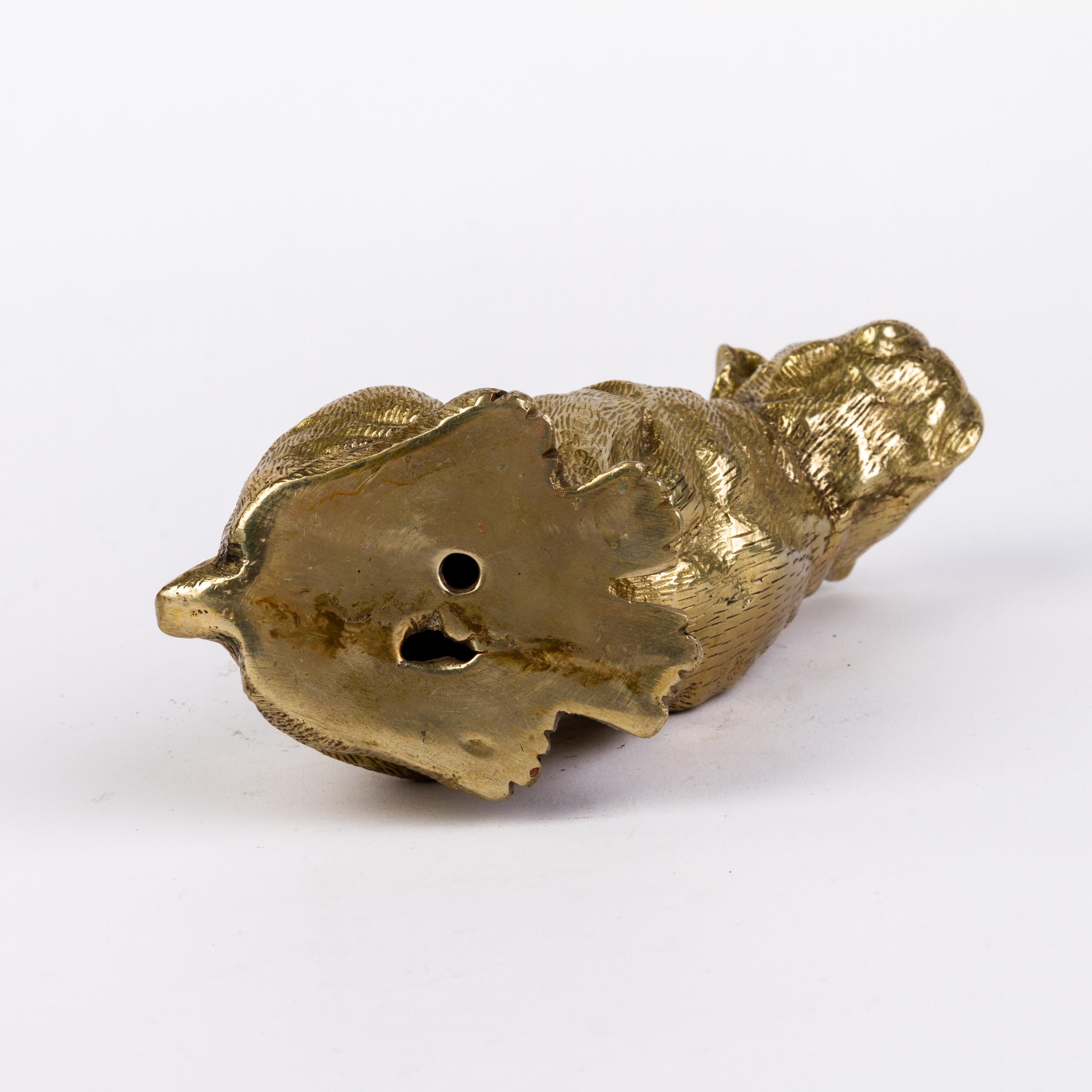 Victorian English Fine Brass Sculpture of a Bulldog 19th Century  In Good Condition For Sale In Nottingham, GB