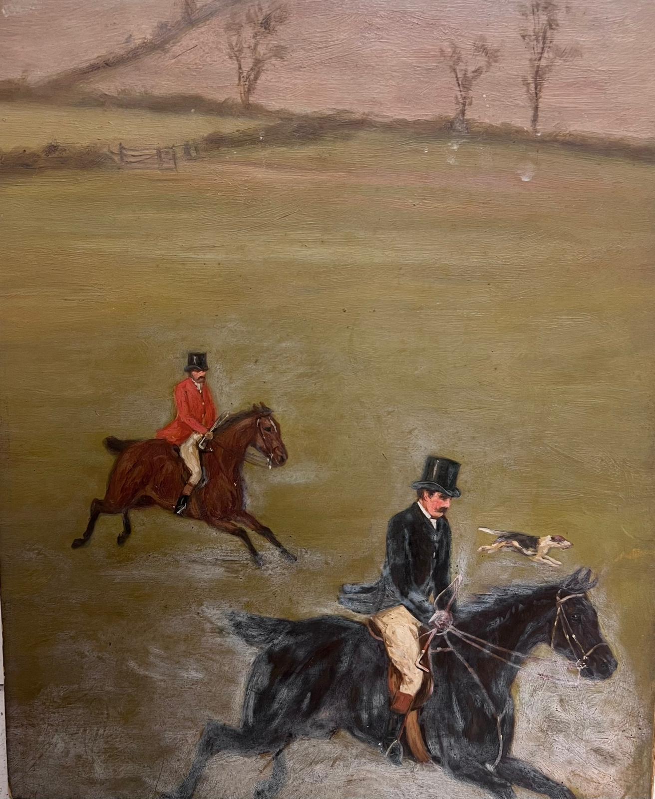 Peinture à l'huile d'un cheval d'accompagnement anglais du 19ème siècle  Chariots à l'extérieur de la taverne en vente 4