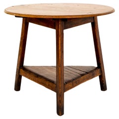 Antique Victorian English Pine Cricket Table