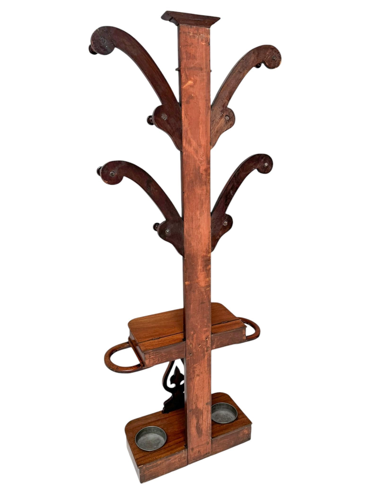 Victorian English Porte Manteau or Coat Rack/Stand, 1880s In Good Condition For Sale In Amsterdam, NL