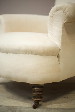 Victorian English Scroll Back Armchair