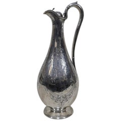 Pichet à vin anglais victorien Sheffield en argent sterling