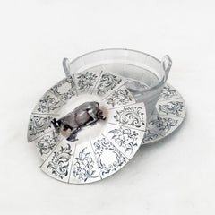 Plat à beurre anglais victorien