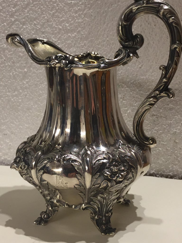 Victorian English Silver Tea Set 3 Pieces For Sale at 1stDibs