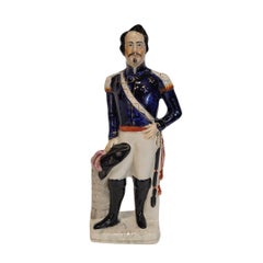 Victorian English Staffordshire earthenware figurine of Louis Napoleón Bonaparte
