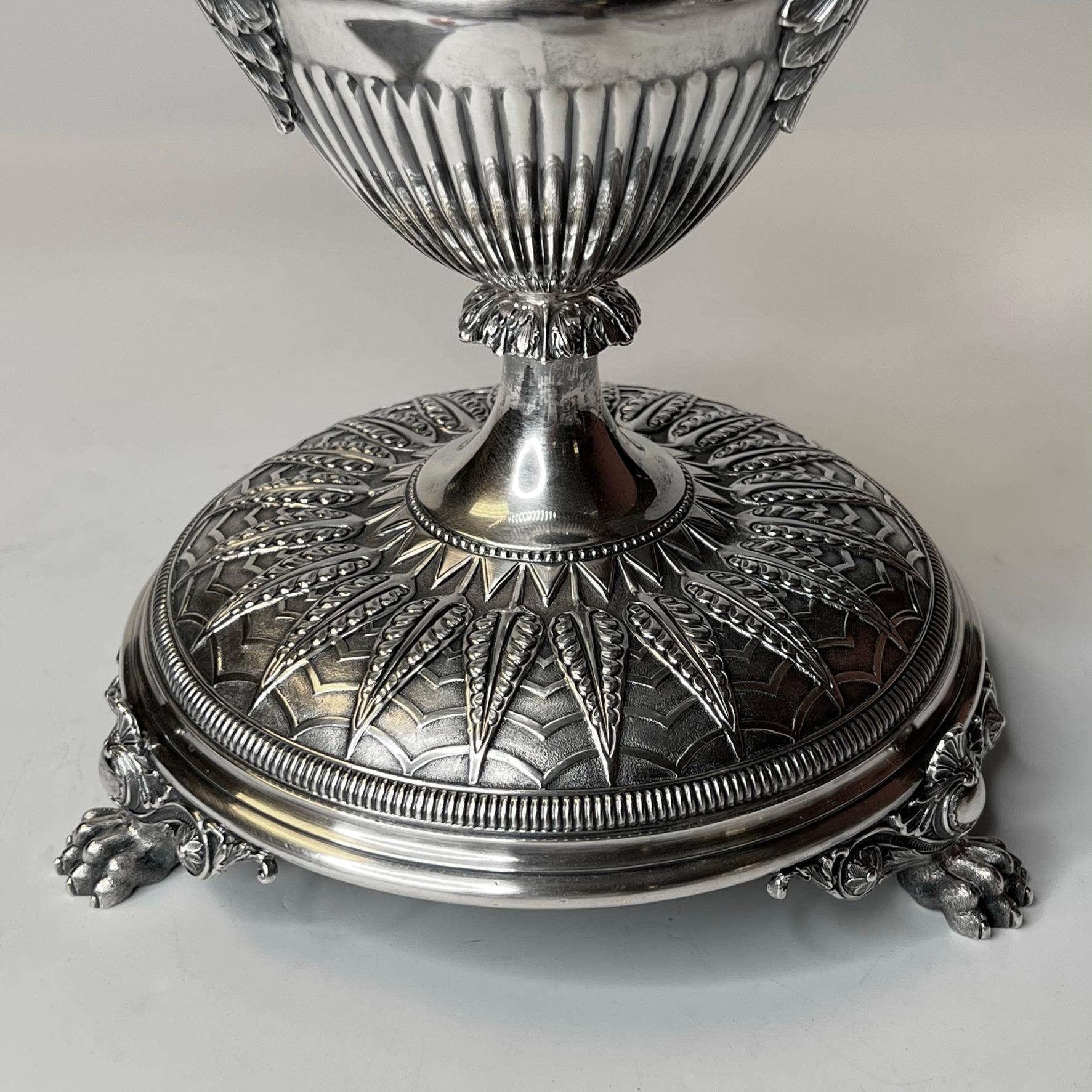 Victorian English Sterling Epergne Centerpiece by Manoah Rhodes & Sons c 1890 For Sale 4
