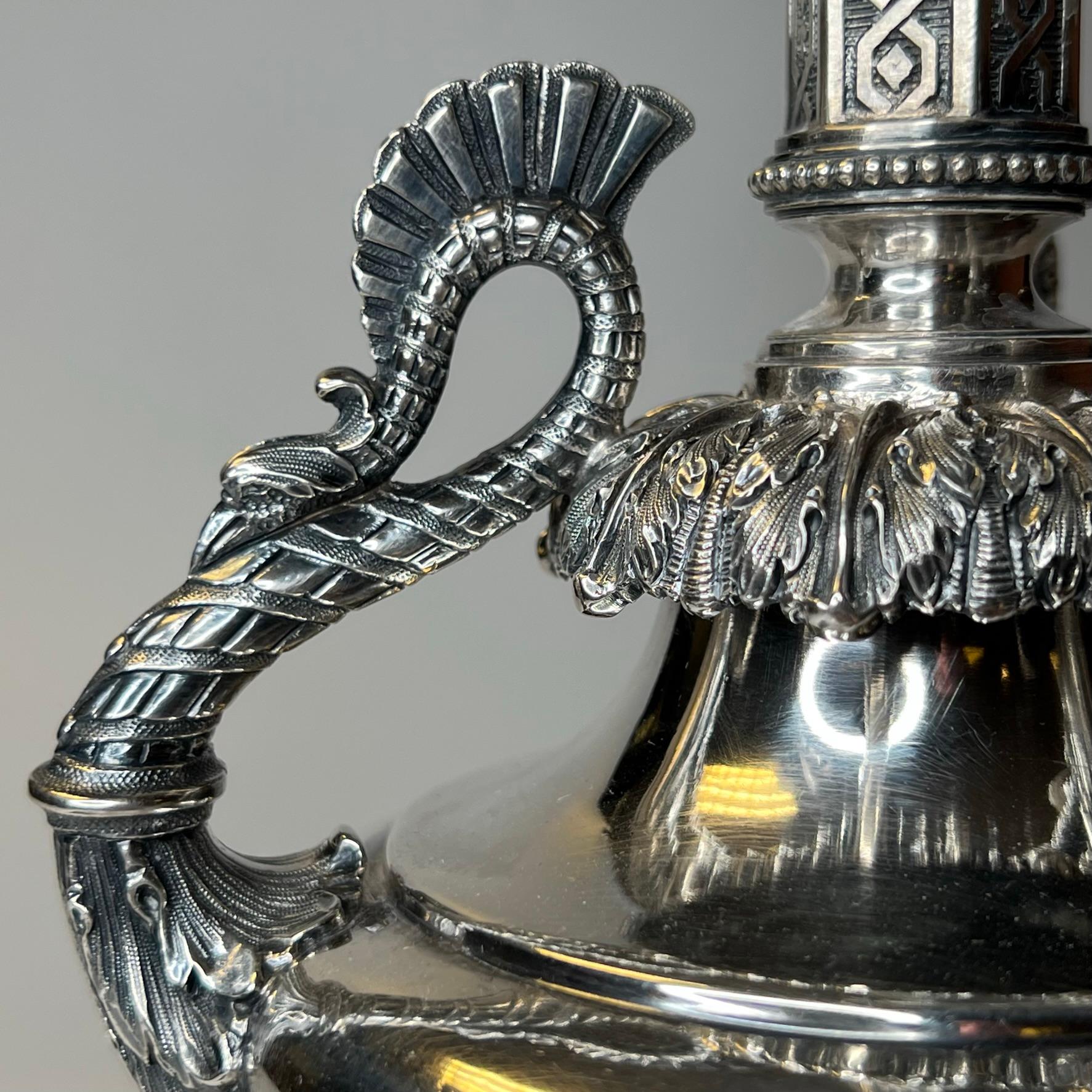 Victorian English Sterling Epergne Centerpiece by Manoah Rhodes & Sons c 1890 For Sale 9