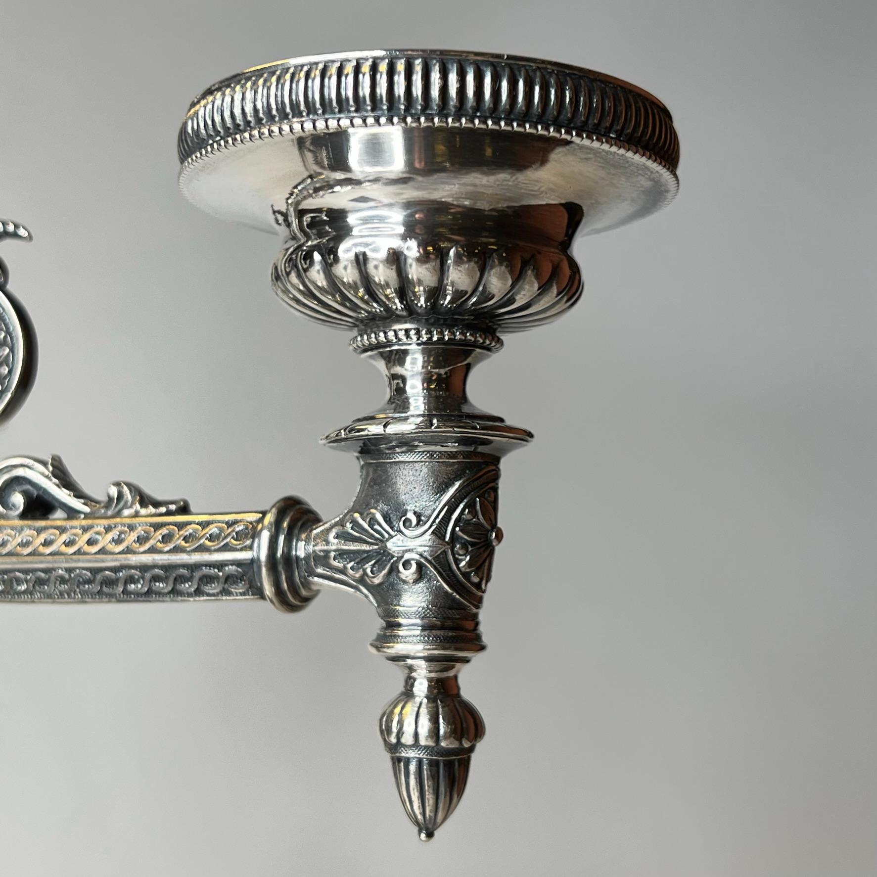 Victorian English Sterling Epergne Centerpiece by Manoah Rhodes & Sons c 1890 For Sale 2