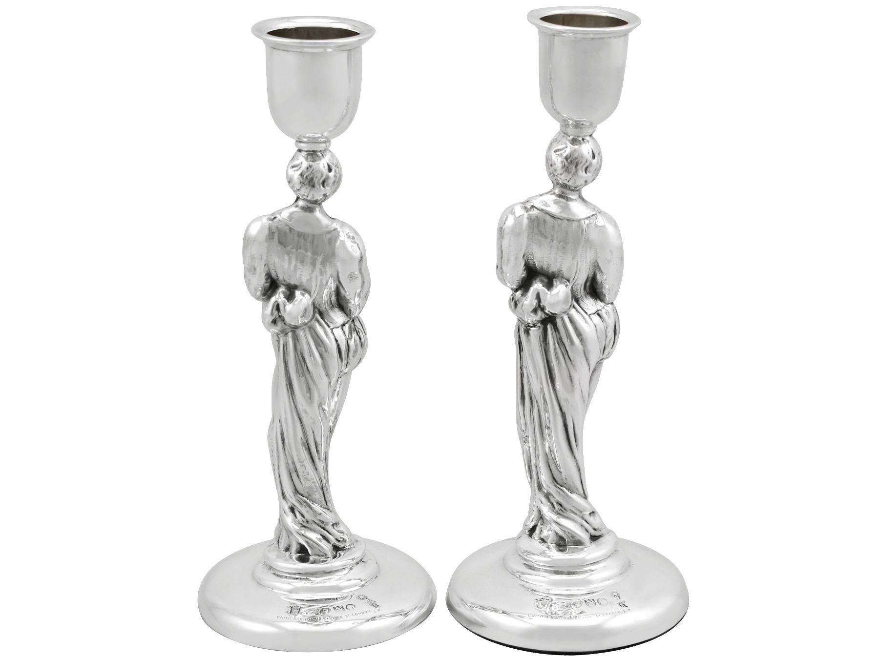 19th Century Victorian English Sterling Silver Candlesticks