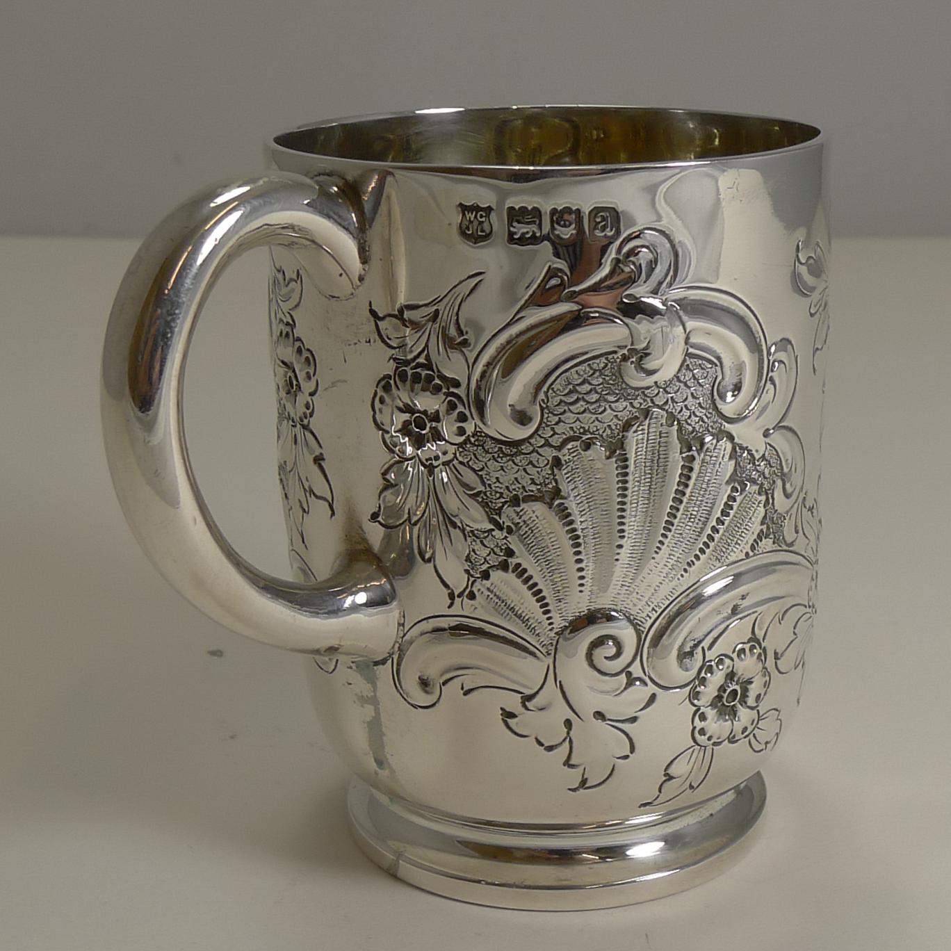 Victorian English Sterling Silver Christening / Child's Mug, 1896 4