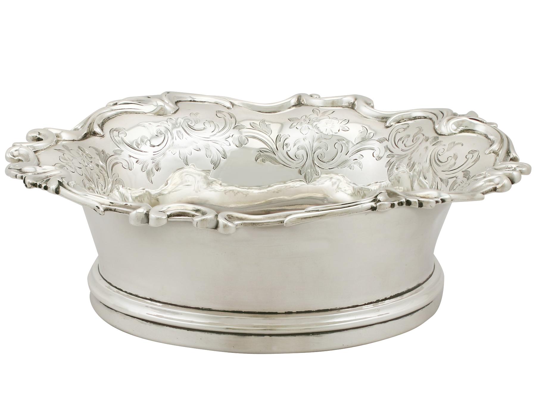 Mid-19th Century Antique Victorian English Sterling Silver Coasters by the Barnard Silversmiths