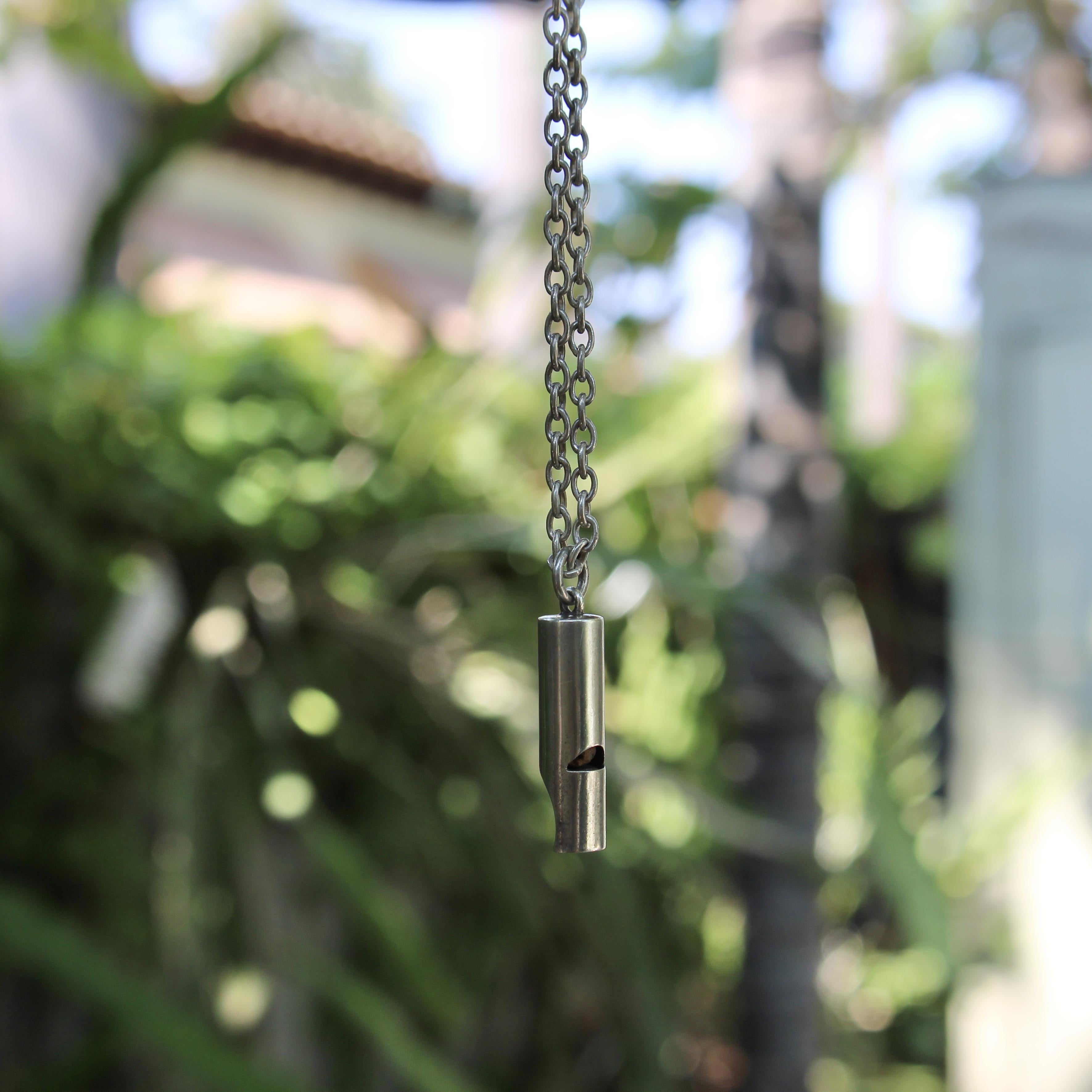 Victorian English Sterling Silver Cylindrical Whistle For Sale 4