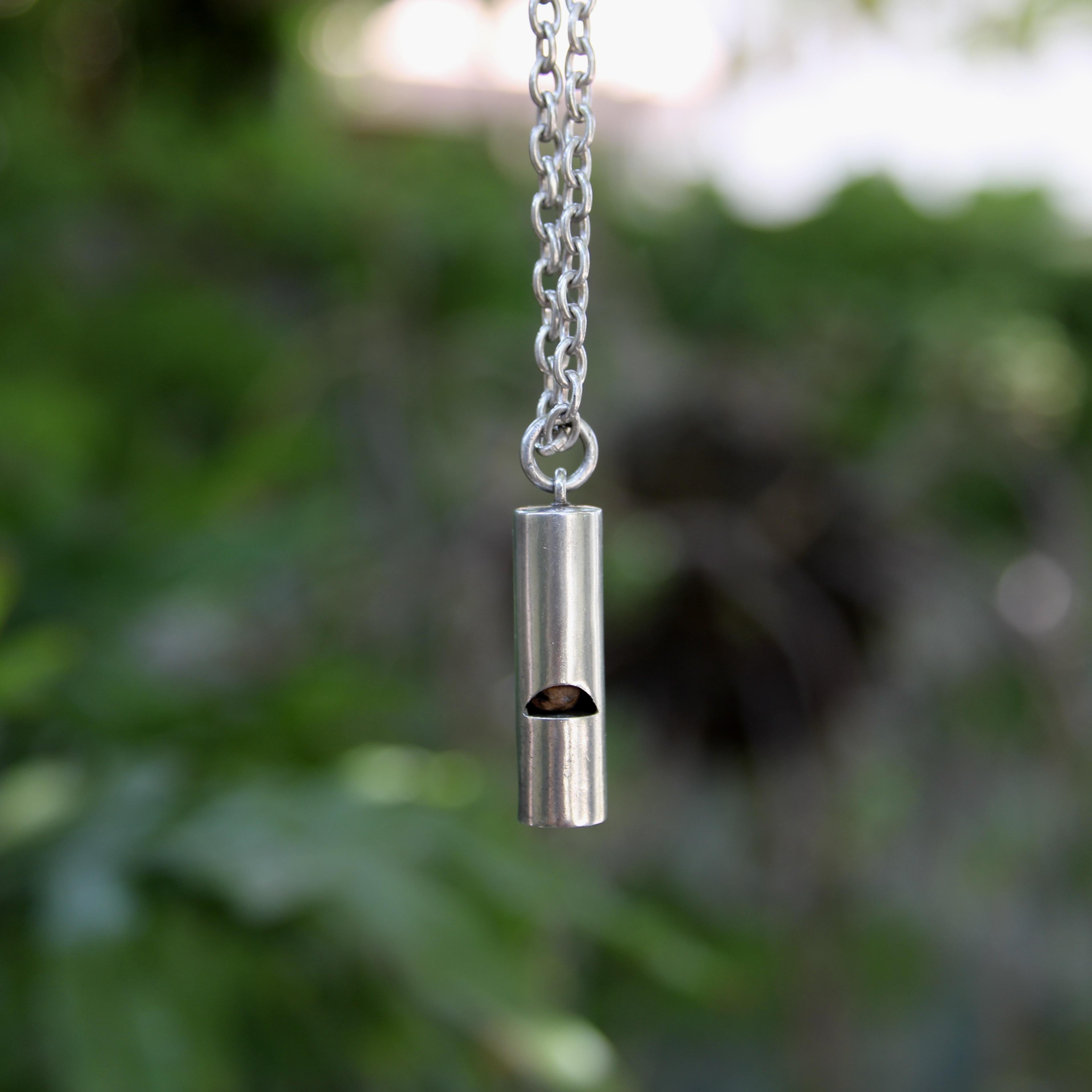 Victorian English Sterling Silver Cylindrical Whistle For Sale 5