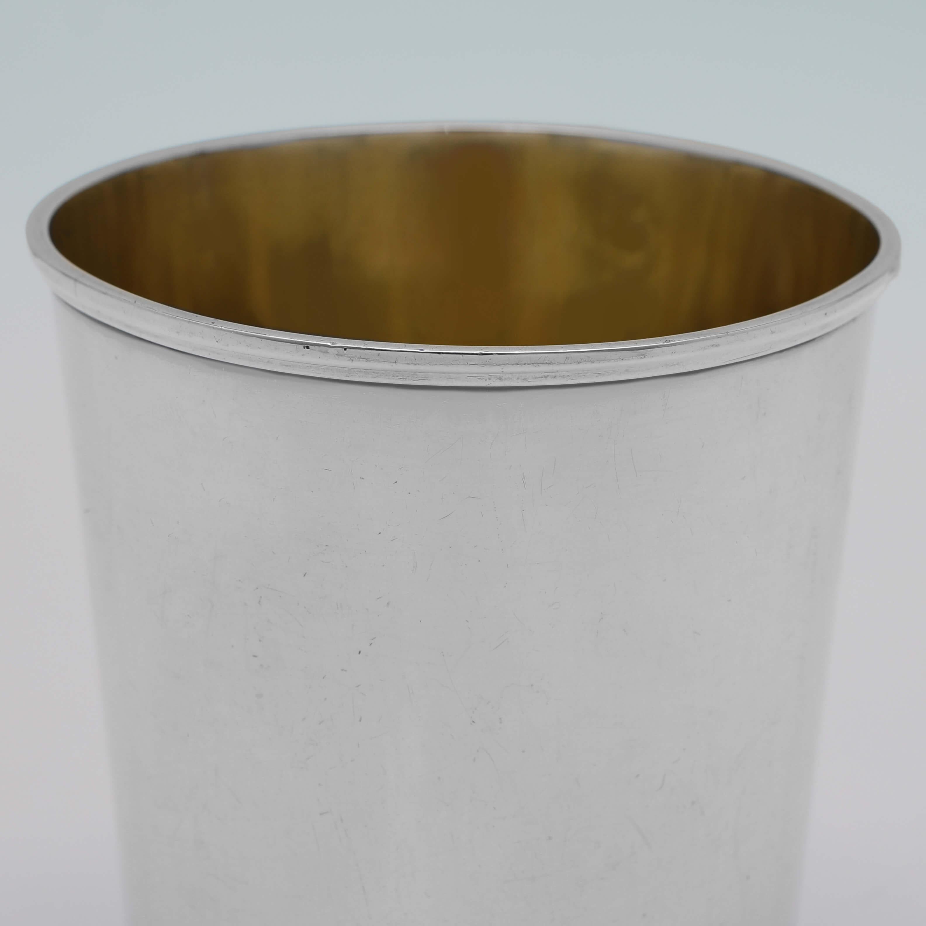 Viktorianische englische Sterling Silber Mint Julep Cup oder Becher - London 1873 (Spätes 19. Jahrhundert) im Angebot