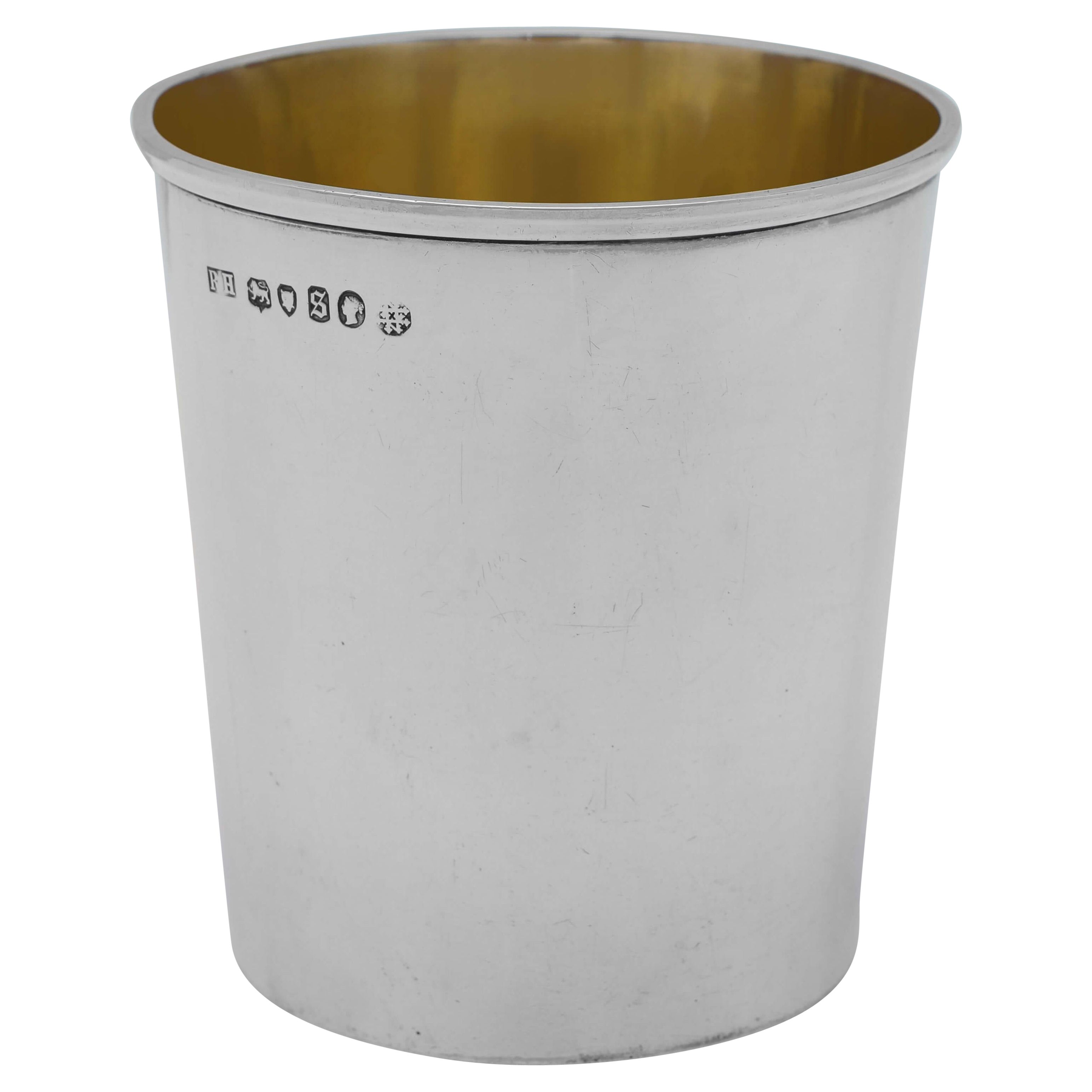 Victorian English Sterling Silver Mint Julep Cup or Beaker - London 1873