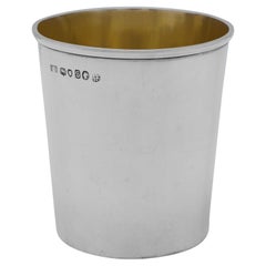 Victorian English Sterling Silver Mint Julep Cup or Beaker - London 1873