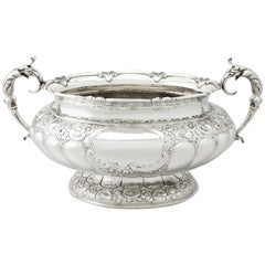 Victorian English Sterling Silver Presentation Centerpiece Bowl