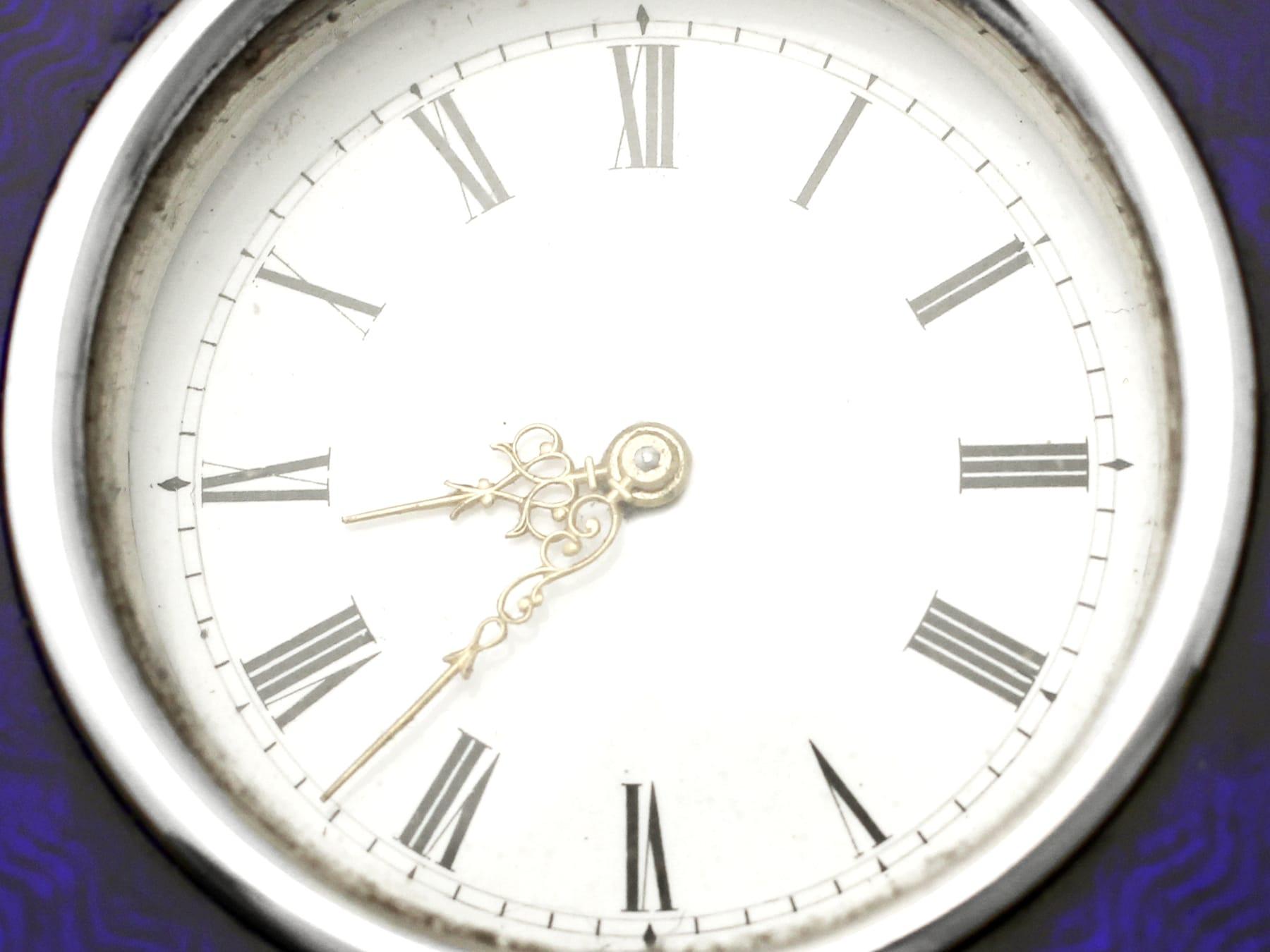 Horloge de voyage ou boussole en argent sterling de l'époque victorienne en vente 4