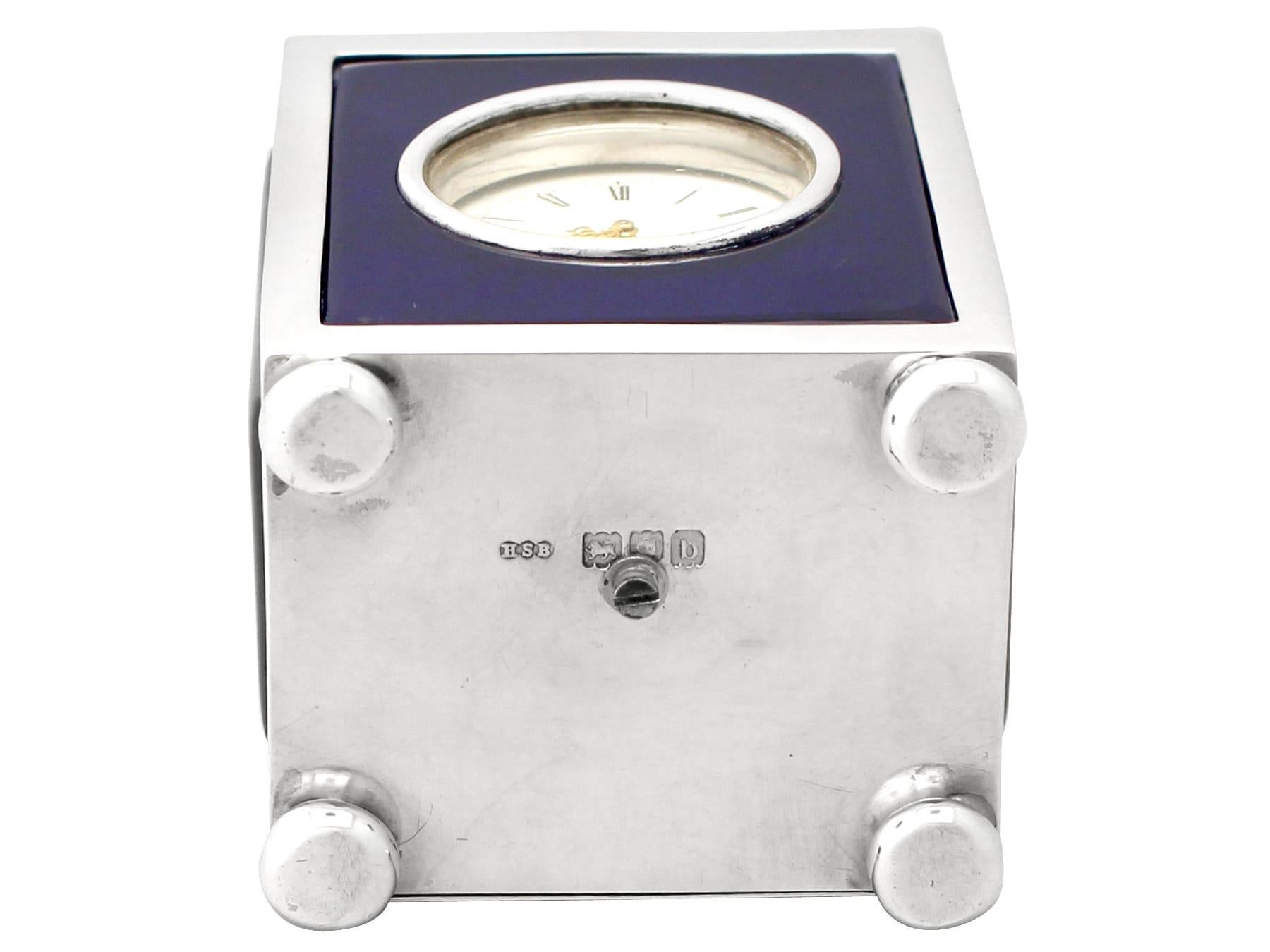 Viktorianische Sterling Silber Reiseuhr oder Kompass im Angebot 10
