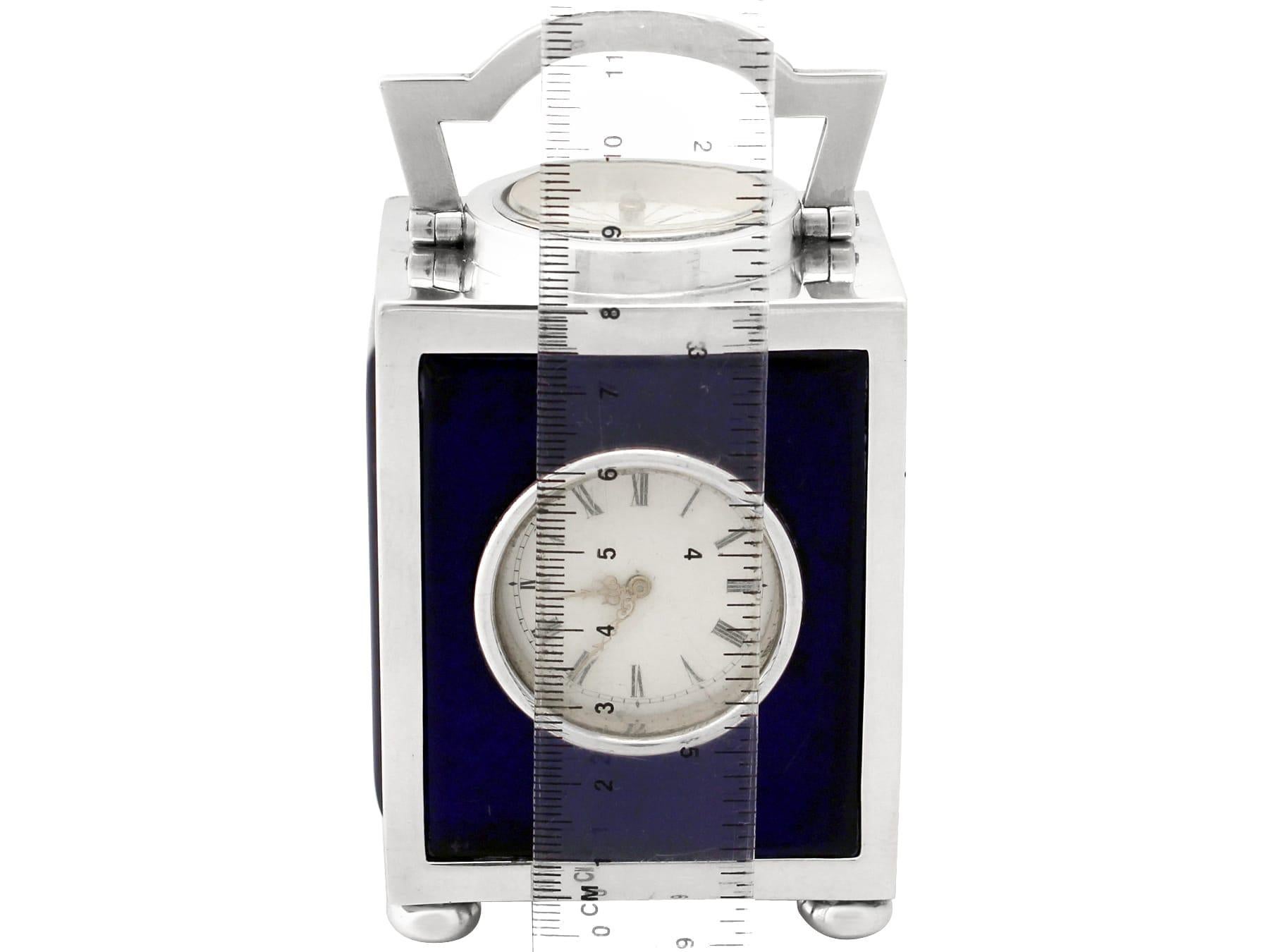 Horloge de voyage ou boussole en argent sterling de l'époque victorienne en vente 9