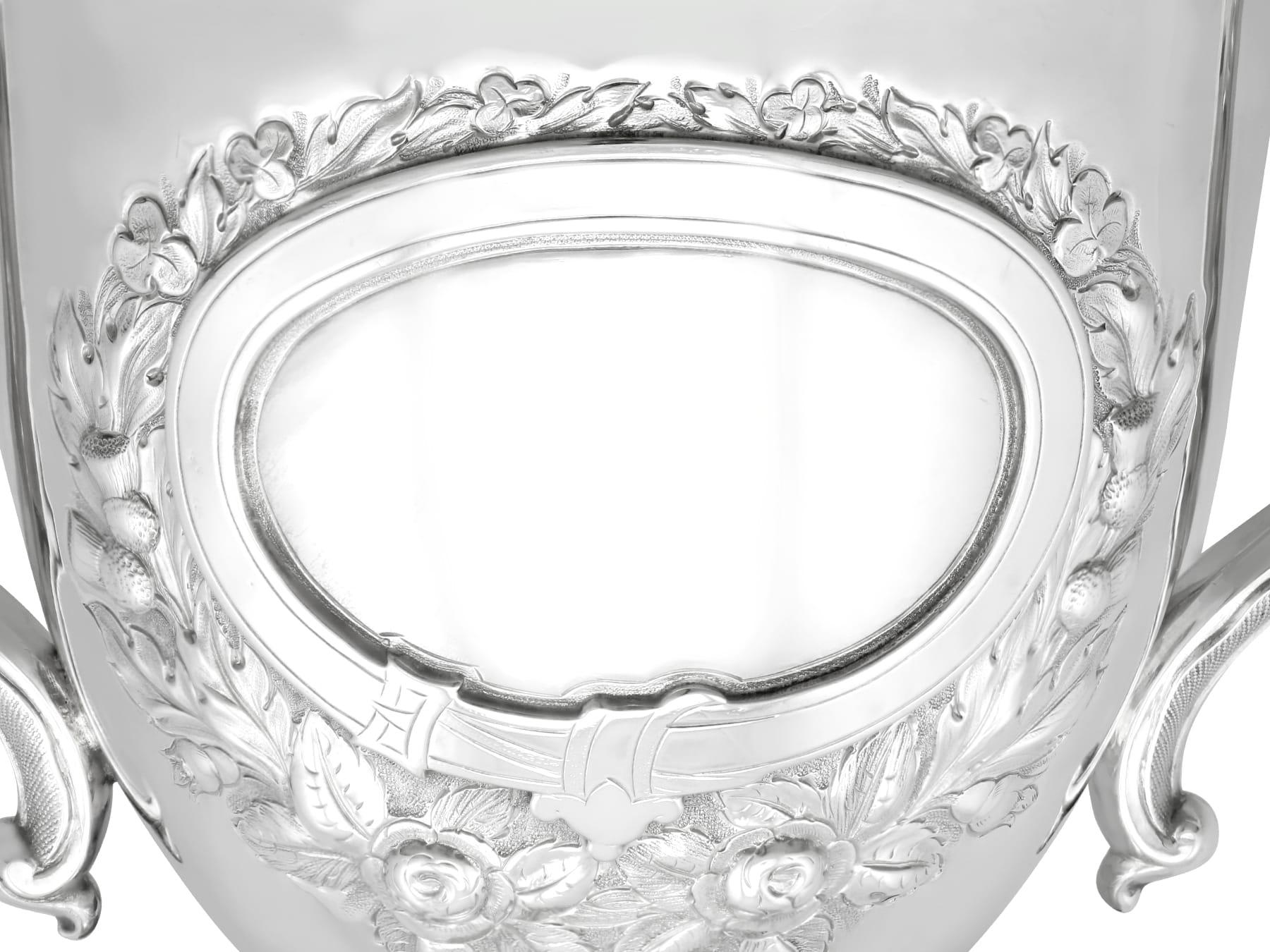 Copa trofeo inglesa victoriana de plata de ley con interés en el remo en venta 1