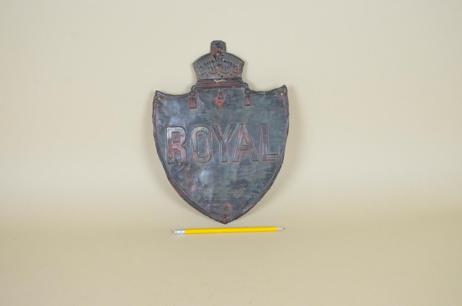 Royal Insurance second half of the 19th century copper fire plaque made in England.

Collector's note:

The Royal Insurance Company—now RSA Insurance Group —was formed in the United Kingdom in 1845. With six principal operating companies, it is