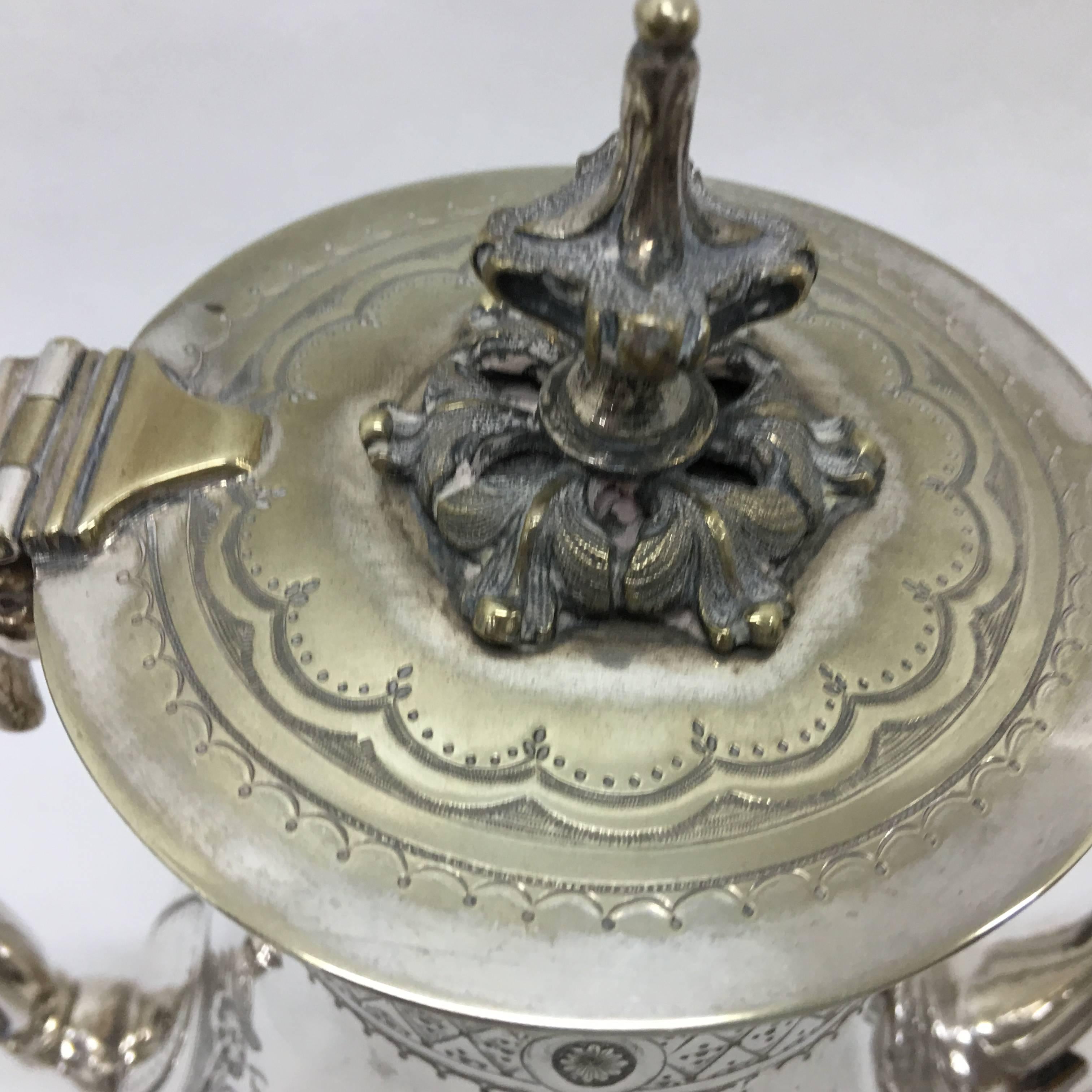 Victorian Engraved Silver Plated British Tea Set by Wilkinson 1870 2