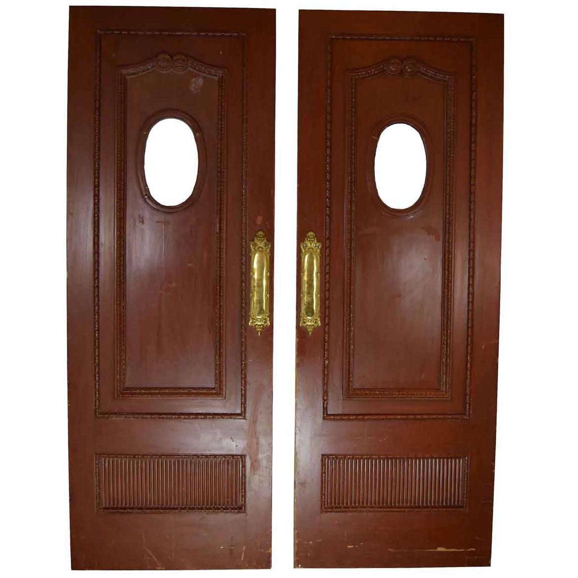 Victorian Entrance Door Pair with Oval Windows