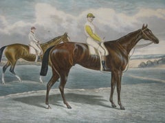 Victorian Equestrian Racing Print, The Dead Heat for the Derby