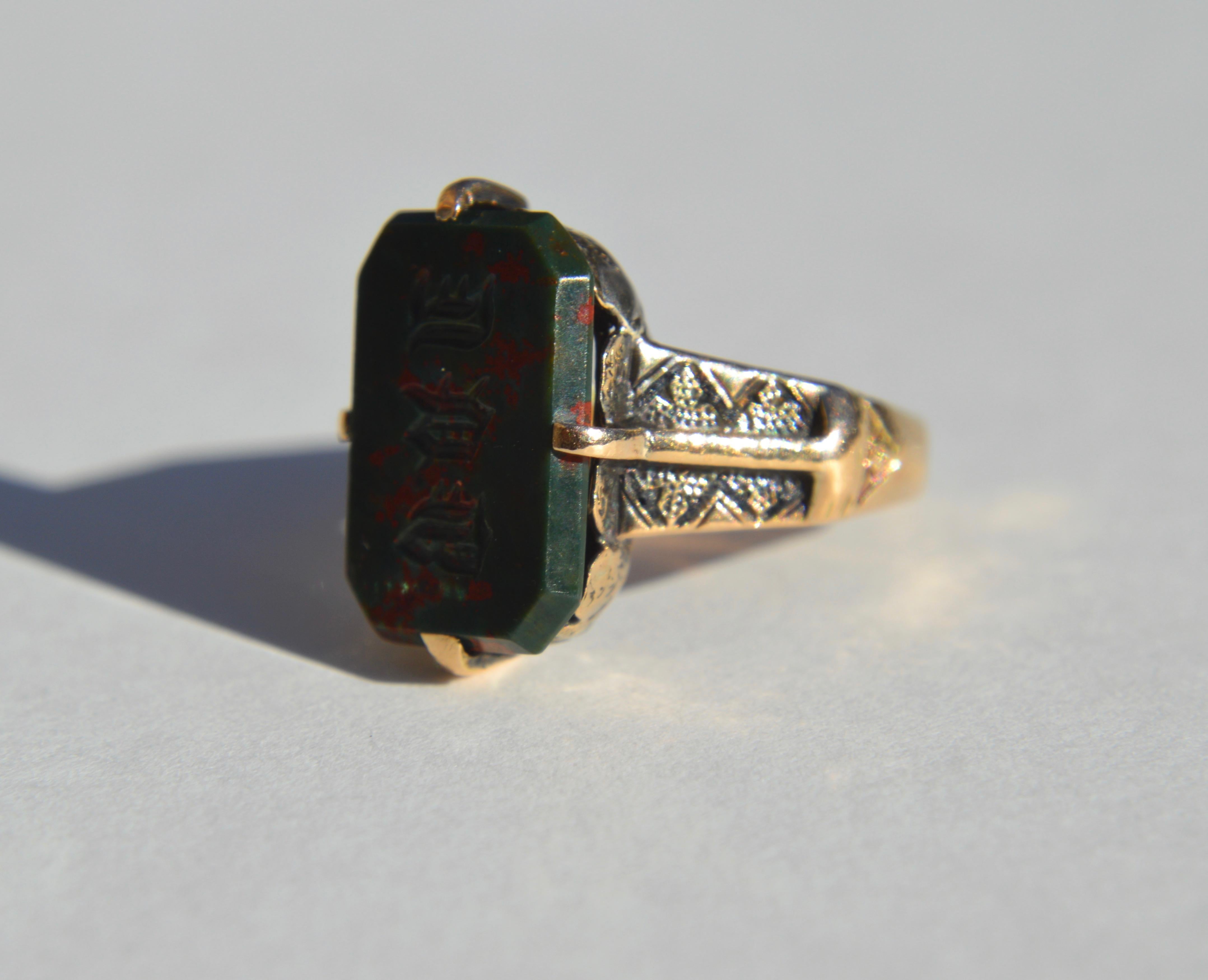 antique bloodstone ring